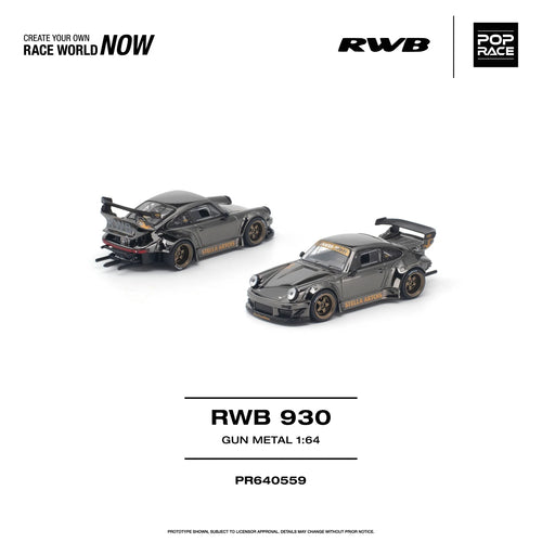 *Pre-Order* Pop Race - RWB 930 - Gun Metal